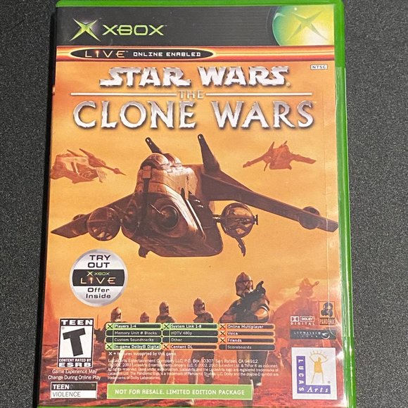 Star Wars: The Clone Wars/Tetris Worlds (Microsoft Xbox, 2003) - Brand New - Picture 1 of 2